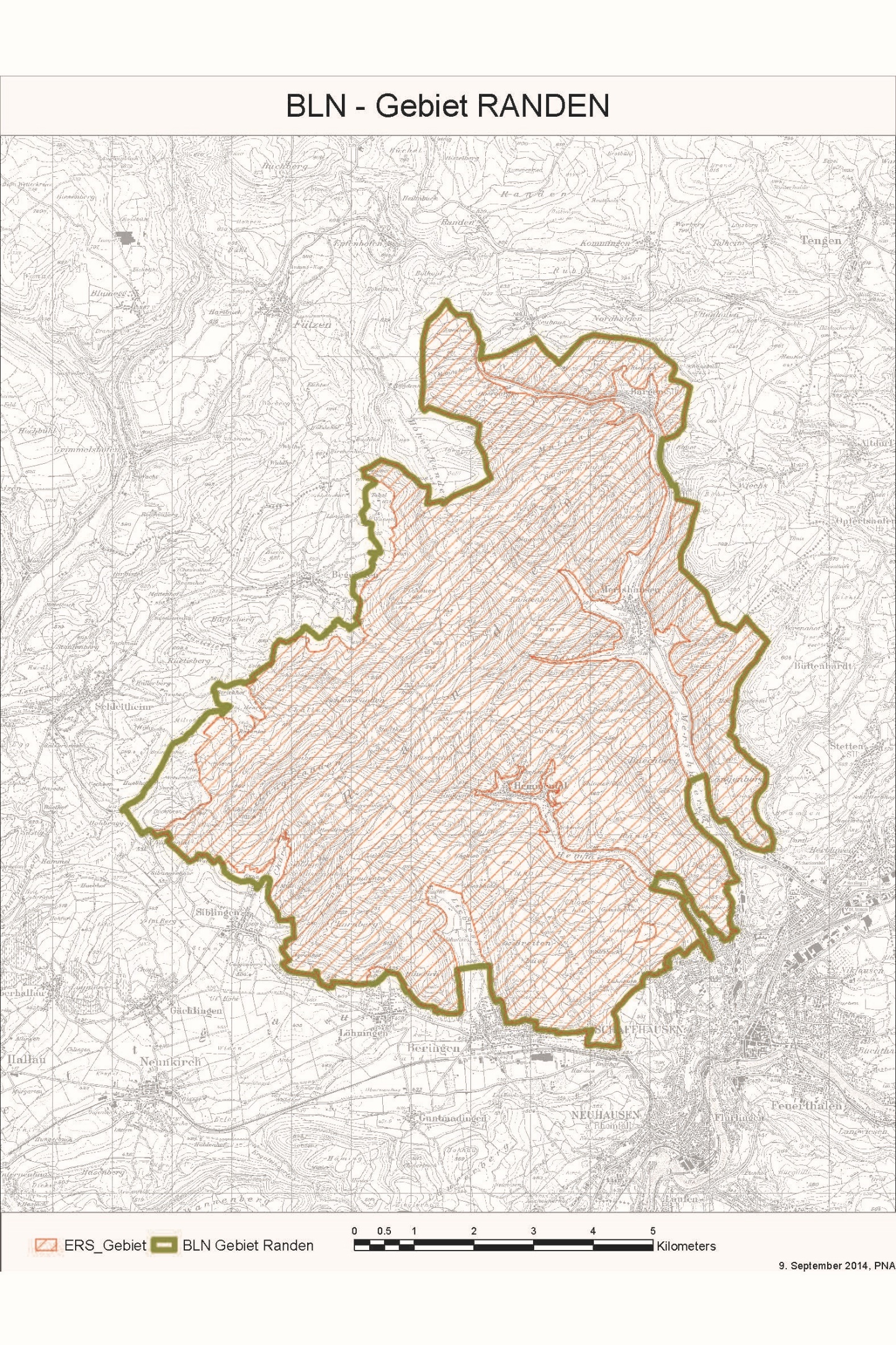 Karte BLN-Gebiet Randen